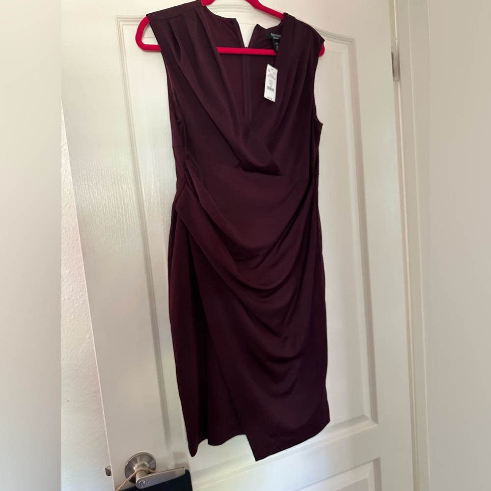 WHBM wine color dress NEW w tags